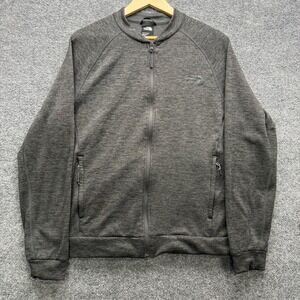 The North Face Jacket Men's Size L Gray Heather Full Zip Fleece Bomber